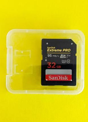 Карта памяти флеш sd hc sandisk extreme pro 32 gb 95 mb/s u3 10 class sdhc