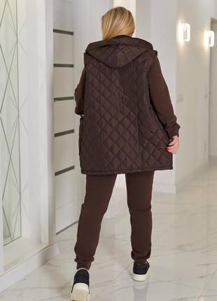 Теплий жіночий костюм трійка ❄️ великі розміри (батал)