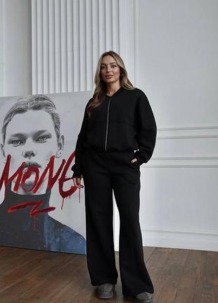 Теплый прогулочный костюм на флисе в стиле зара