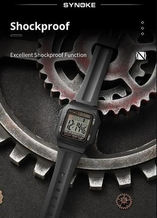 Часы цифровые наручные спортивные электронные synoke, 5 бар.8 фото