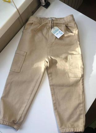 Брюки карго коттоновые от primark 98 cm