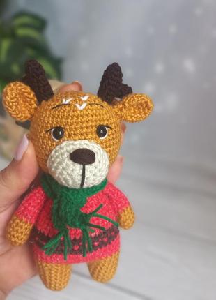 Олень новогодний игрушка подарок 4