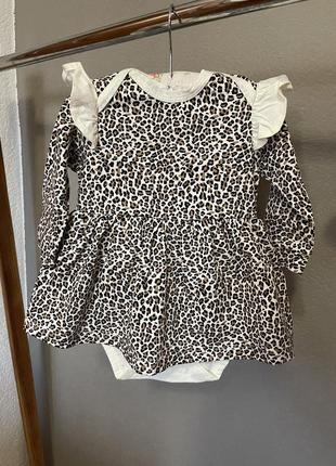 Дитяча сукня боді нова в принті лео