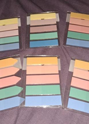 Ніжні пастельні стікери закладки для книг 100 шт.