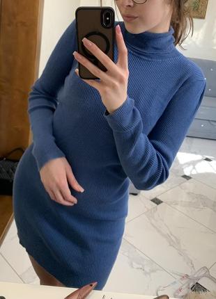 Платье гольф в рубчик
