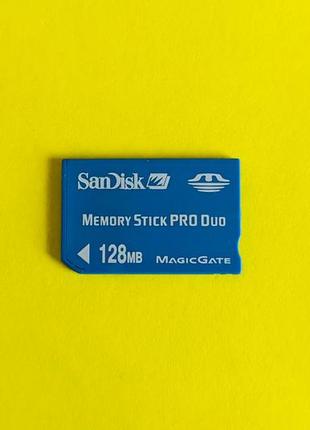 Карта пам'яті memory stick pro duo 128 mb sandisk sony ericsson