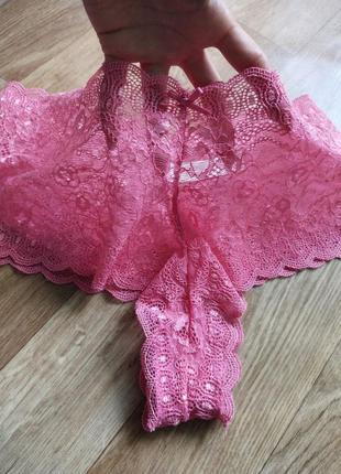 Роскошные кружевные трусики с золотистой люрексной нитью no secret