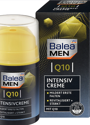 Сыворотка для лица мужчин q10 против морщин balea men gesichtscreme q10 intensiv, 50 ml
