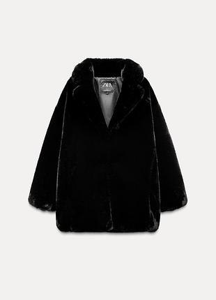 Пальто шуба зі штучного хутра  zara