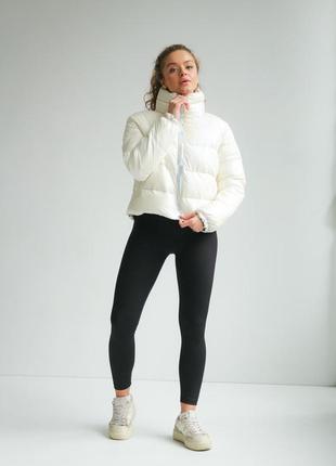 Пуховик укороченный женский "bubble" жемчужный