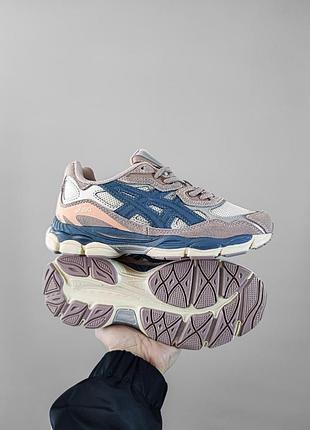 Жіночі кросівки asics gel nyc pink/blue v / smb