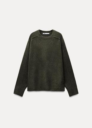 Однотонний трикотажний светр soft-touch zara