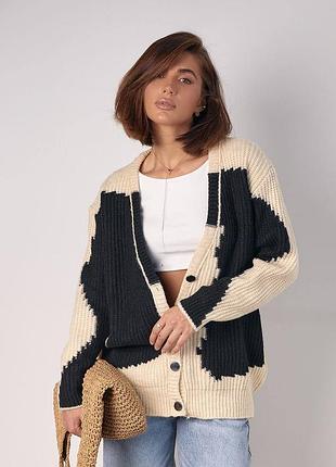 Удлиненный объемный кардиган oversize на пуговицах. отличное качество