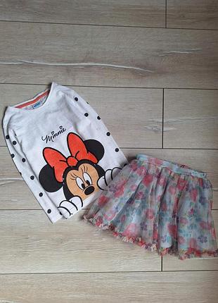 Кофта реглан юбочка 2-3 года минные