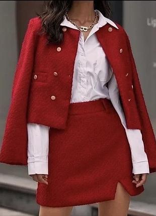 Спокуслива спідничка, фактурна тепла тканина