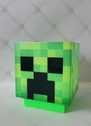 Ночник minecraft крипер creeper ночник лампа led майнкрафт зарядка от юсб