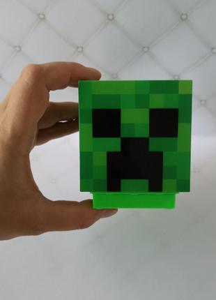 Ночник minecraft крипер creeper ночник лампа led майнкрафт зарядка от юсб5 фото