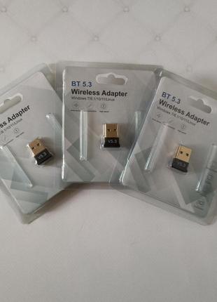 Bluetooth адаптер приймач 5.3 usb mini dongle для пк та ноутбука блютуз