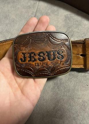 Ремінь шкіряний jesus dsquared 2