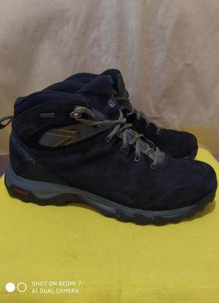 Шкіряні водонепроникні термо черевики salomon gore tex