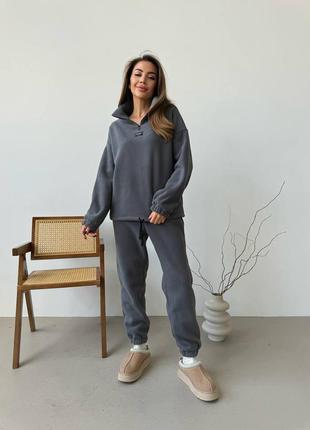 Стильний флісовий спортивний костюм | 160