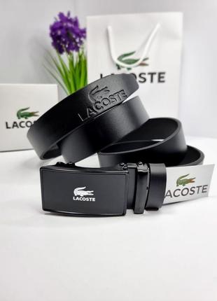 Мужской кожаный ремень lacoste