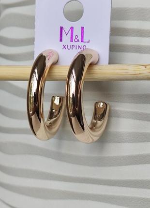 Сережки кольца ксюпинг xuping медзолото позолота