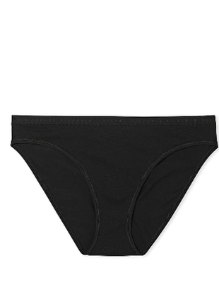 Чёрные хлопковые трусики victoria’s secret