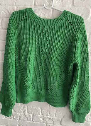 H&amp;m стильный зеленый женский свитер
