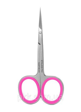 Ножиці для видалення кутикули smart вигнуті професійні 23 мм 10 см сталекс рожевий (2000002538431)