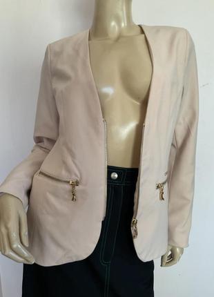Нюдовый фирменный жакет/ xs/ brend bruno banani