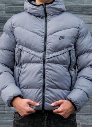 Пуховик чоловічий storm fit у сірому кольорі