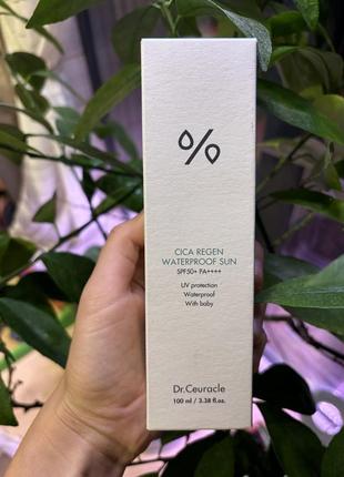 Водостойкий солнцезащитный крем с центеллой азиатской spf50+ pa++++ dr ceuracle, 100 мл