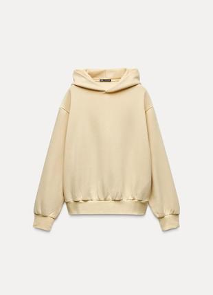 Новое женское модное утепленное худи свитшот кофта реглан zara