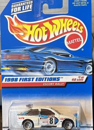 Машинка hot wheels - escort rally (ford) - 1998 first editions (#637) - 18143