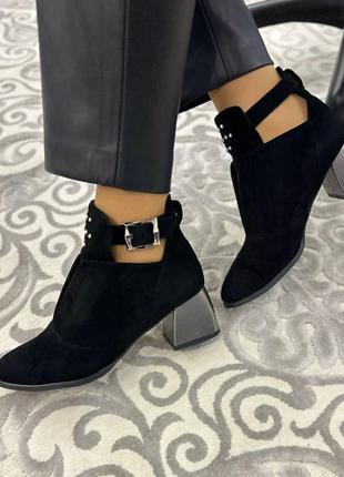 Ботинки натуральний замш ексклюзив