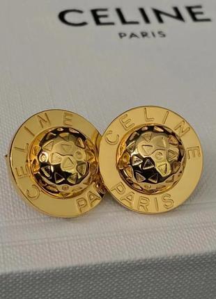 Шикарные серьги в винтажном стиле celine
