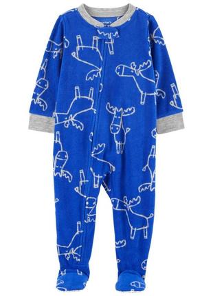Carters флисовый человечек поддева слип пижама лоси