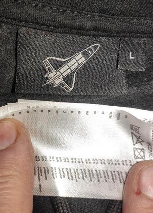 Нова сток фірмова толстовка кофта пайта чорна nasa space худі насса.takko .л-хл7 фото
