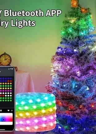 Умная led гирлянда 10м, 100 led с bluetooth управлением idealled