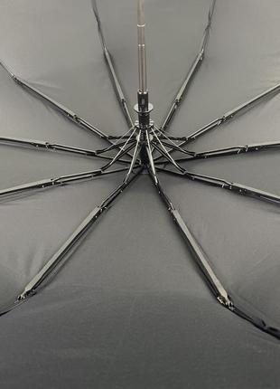 Чоловіча парасолька напівавтомат (351) 100 см calm rain чорна (2000000800653)5 фото