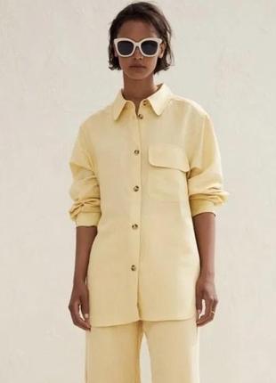 Рубашка льняная h&m