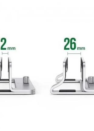 Підставка для ноутбука вертикальна ugreen vertical stand aluminum lp258 (20471) сріблястий5 фото
