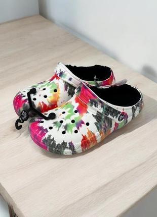 Утепленные crocs (кроксы), оригинал, мультиколор