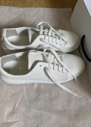 Белые кожаные кроссовки, кеды женские6 фото