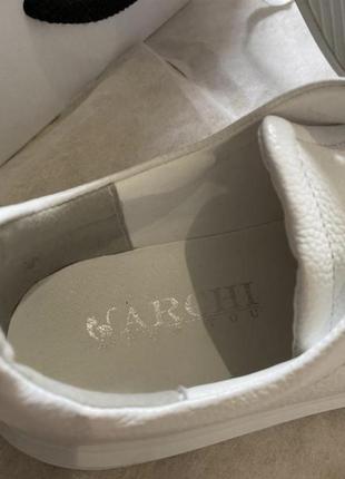 Белые кожаные кроссовки, кеды женские7 фото