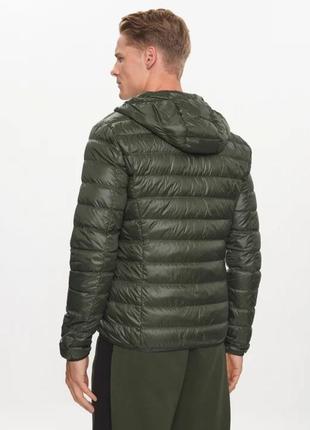 Чоловіча легка куртка emporio armani small хакі демісезонна курточка стьобана4 фото