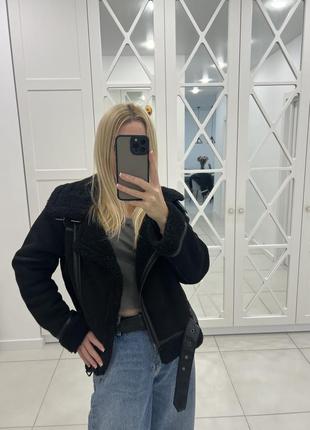 Дублянка косуха zara дубленка