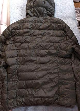 Чоловіча легка куртка emporio armani small хакі демісезонна курточка стьобана9 фото