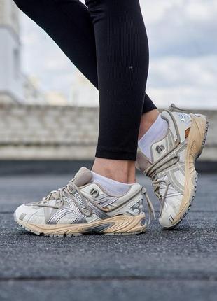 Женские кроссовки asics gel kahana t v2 cream pure silver